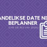 Maandelikse Date Night Beplanner vir die res van 2020